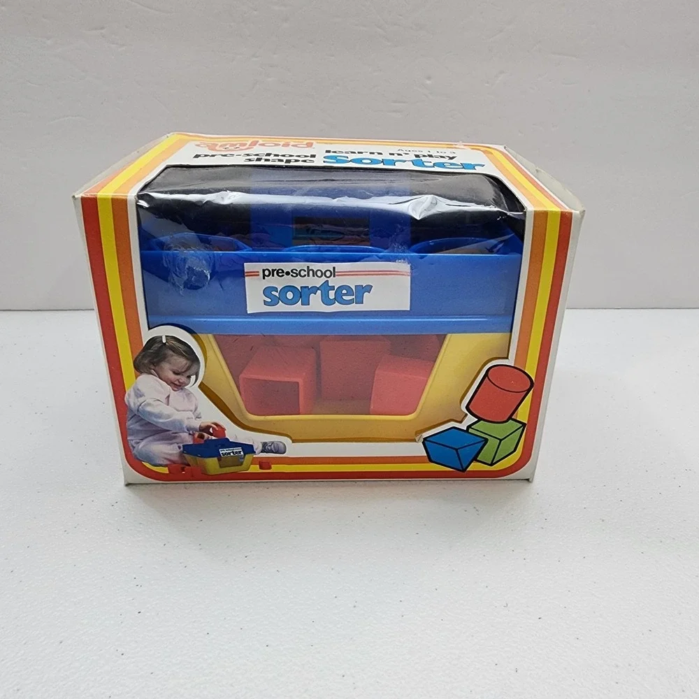 Rare Vintage Amloid Learn N Play Pre-school Shape Sorter Age 1/3 In Box